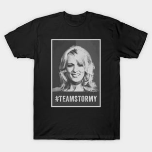 Team Stormy - Stormy Daniels - Grayscale Style T-Shirt